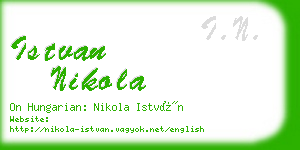 istvan nikola business card